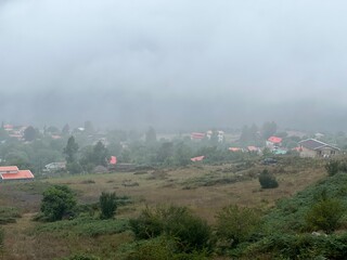 Fototapeta premium Fog over the city