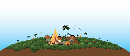 Scout's character has fun with music 