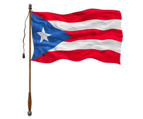 Fototapeta na wymiar National flag of Puerto-Rico. Background with flag of Puerto-Rico.