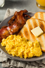 Homemade American Scrambled Egg Breakfast