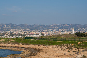 Pafos Cypr Panorama - obrazy, fototapety, plakaty