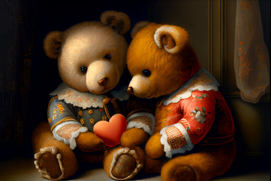 Valentine Teddy Bear Couple