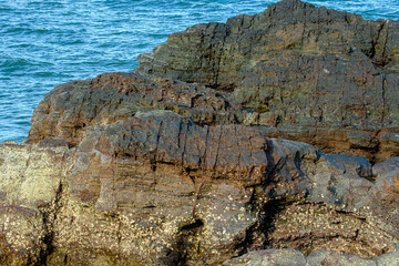 Volcanic basalt rocks at Kemasik, Kemaman, Terengganu, Malaysia
