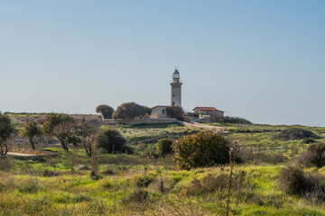 Fototapeta na wymiar Latarnia w Pafos na Cyprze