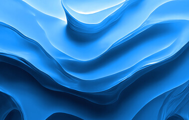 Fototapeta premium Blue background texture, wavy sea pattern , icy windy and curvy illustration winter art 