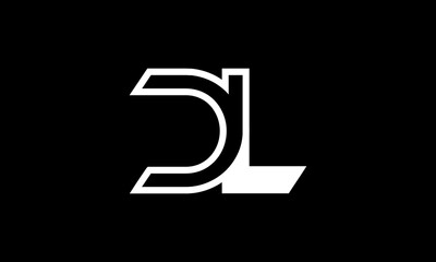 DL logo design. Initial letter DL logo design. DL logo monogram design vector template. - obrazy, fototapety, plakaty
