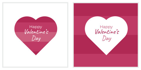 A set of greeting cards for Valentine's Day