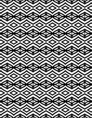 Black and white Geometric seamless patterns.  Seamless geometric coloring pages.