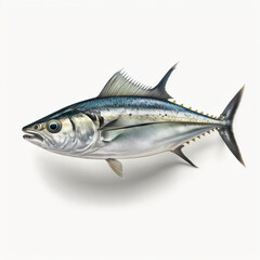 Obraz premium Bonito Fish full body image with white background ultra realistic