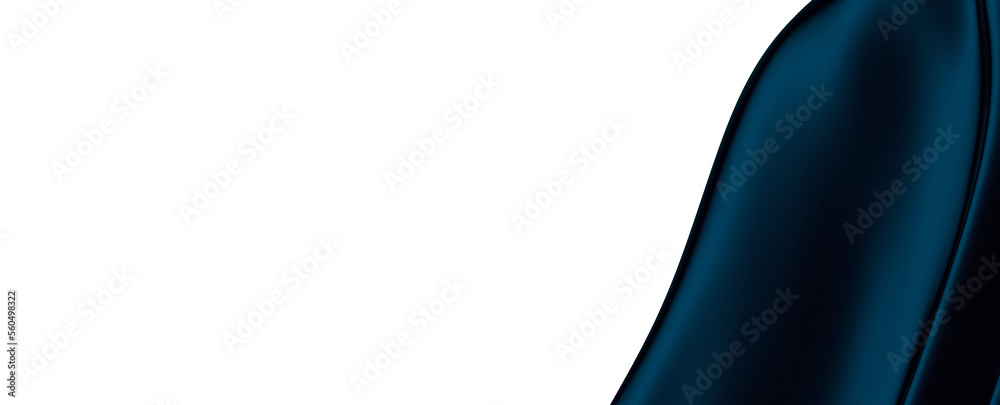 Poster blue wave abstract background 3d rendering flat design style