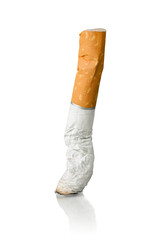 A cigarette butt, stop smoking concept