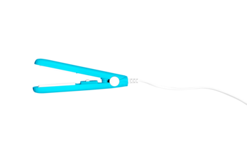 menthol hair curling iron isolated on transparent background