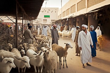Livestock market, Nizwa, Oman