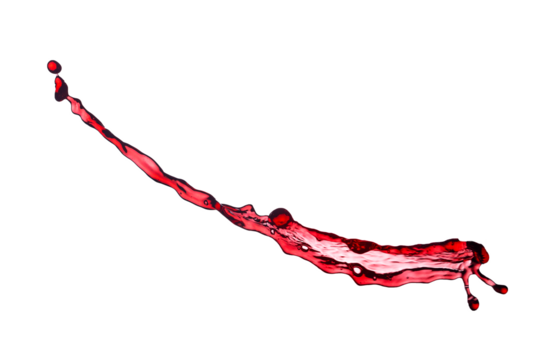 red wine splash, isolated on transparent background
