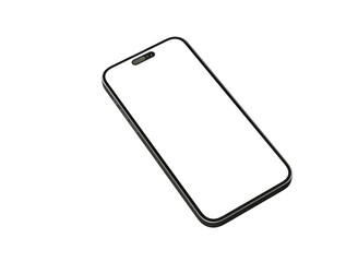 3d render illustration hand holding the white smartphone - mockup