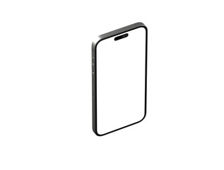 Modern glass smartphone hanging over the table