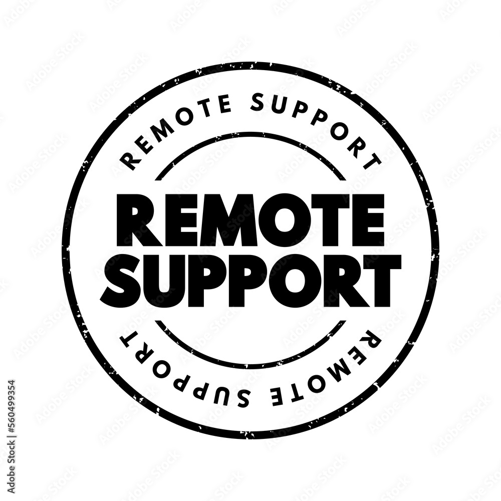Poster remote support - action of providing technical support once a remote access connection is establishe