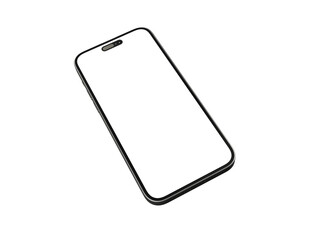 3d smartphone with blank screen isolated - mockup