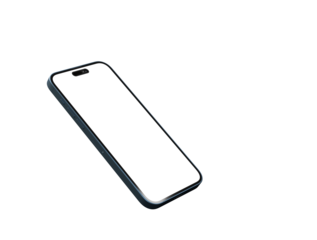 All-screen smartphone mockup isolated 3d - mockup