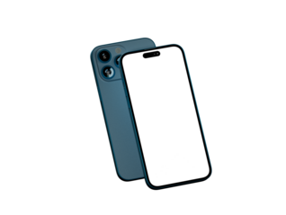 Smartphone frame less blank screen. Mockup generic device.