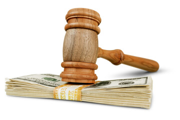 Gavel on Banknotes
