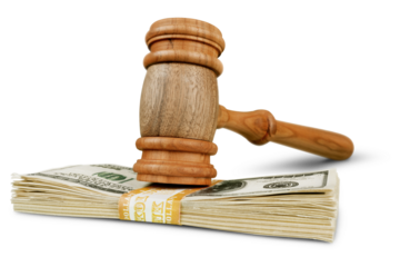 Gavel on Banknotes