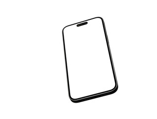 Smartphone frame less blank screen. Mockup generic device.