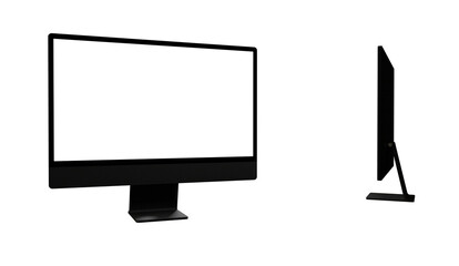 Desktop monitor screen with website presentation mockup isolated png - mockup