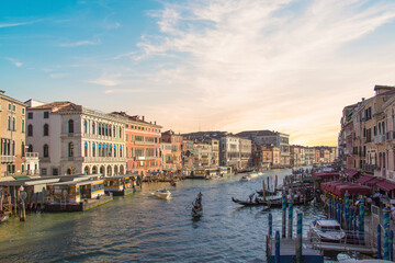 Obraz na płótnie Canvas Beautiful views of the Grand Canal in Venice, Italy