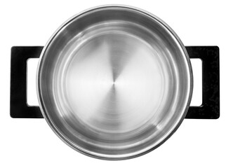 Stainless steel cooking pot isolated