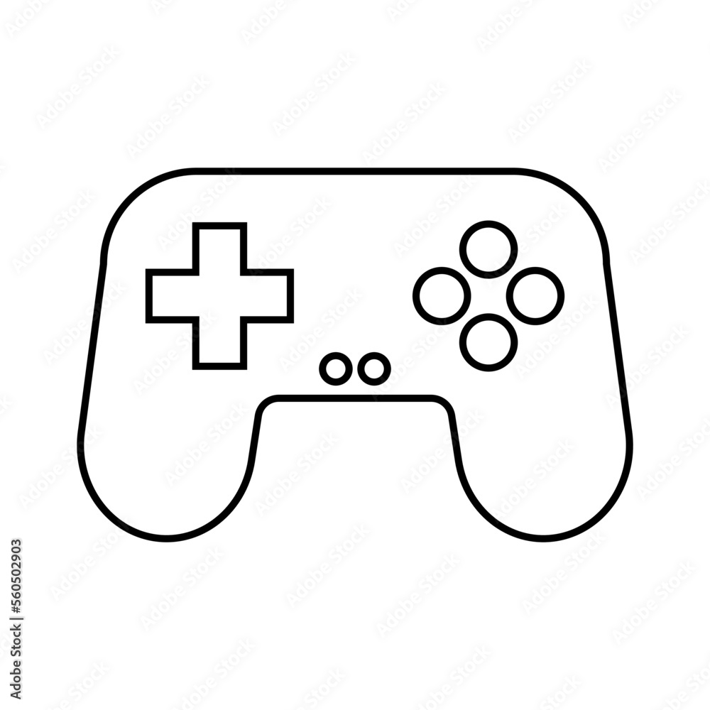 Poster simple gamepad. game controller. vector.