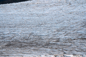 Obraz premium Ice field. Closeup view of glaciar Castaño Overo ice torrent in Tronador hill summit. Beautiful natural texture and pattern.