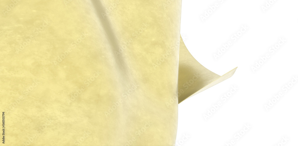 Poster gold cloth texture. 3d rendering.