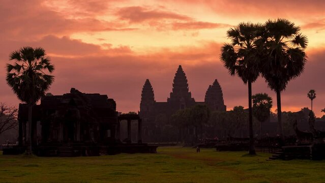 Sunrise at Angkor Wat Temple, Cambodia
