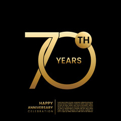 70th anniversary celebration logo design concept. Logo Vector Templates