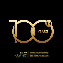 100th anniversary celebration logo design concept. Logo Vector Templates