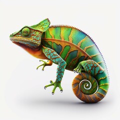 Naklejka premium chameleon isolated on white