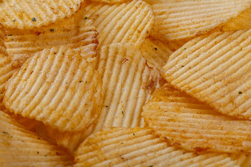 Lots of potato chips, texture