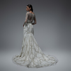 Elegant bride in a wedding dress