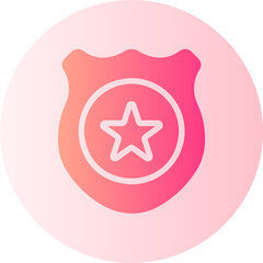 police badge gradient icon