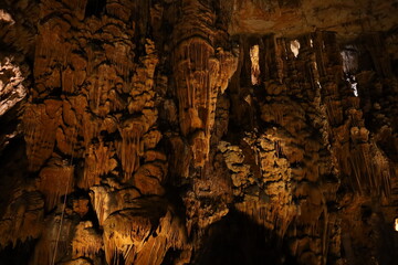 Fototapeta na wymiar The Grotte des Demoiselles is a large cave located in the Hérault valley of southern France, near Ganges