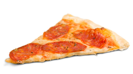 Pizza Slice with Salami