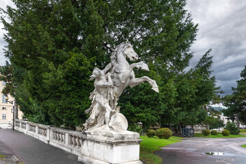 Maria Theresa Square (Maria Theresien Platz) in Vienna, Austria. Baroque sculpture 