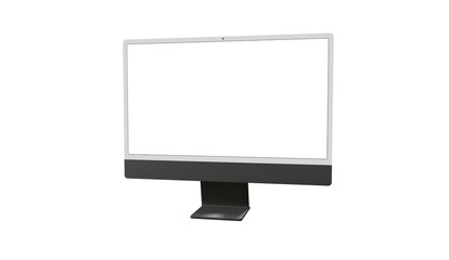 Computer monitor display with empty screen isolated on transparent background. - modern