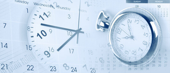 Fototapeta premium Clocks and calendars