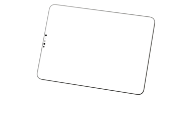 tablet pc - Modern black tablet computer isolated on white background.