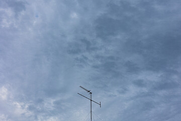 Antenna on blue sky