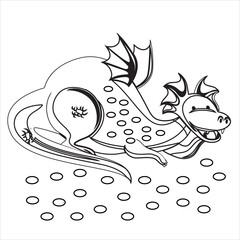 Dinosaur Coloring Page Illustration | Diplodocus dinosaur coloring Page for kids 