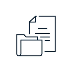 Business document organization concept. Vector icon isolated on white background.