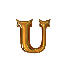 Inflatable gold symbol. letter u © oleg